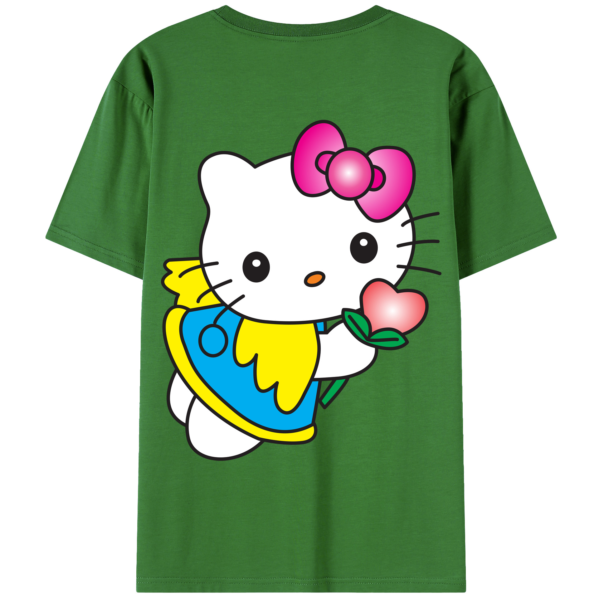 （画像用） Hello Kitty ハローキティ レディース半袖Tシャツ(バックプリント)